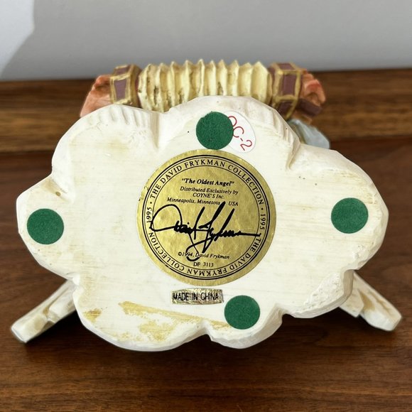 David Frykman Collection "The Oldest Angel" w/ Accordion Figurine Vintage 1994 - Picture 8 of 11